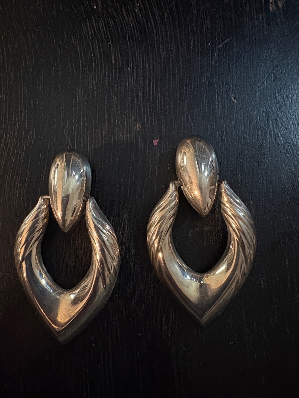 Elegant Silver-Tone Drop Clip on Earrings